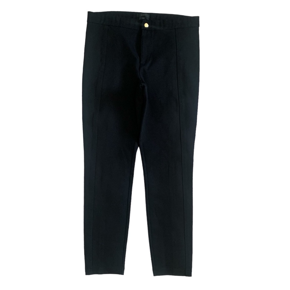 J. Crew Pixie Ponte Snap Front Pant, Black Size 12R Style E1153 - Picture 2 of 7